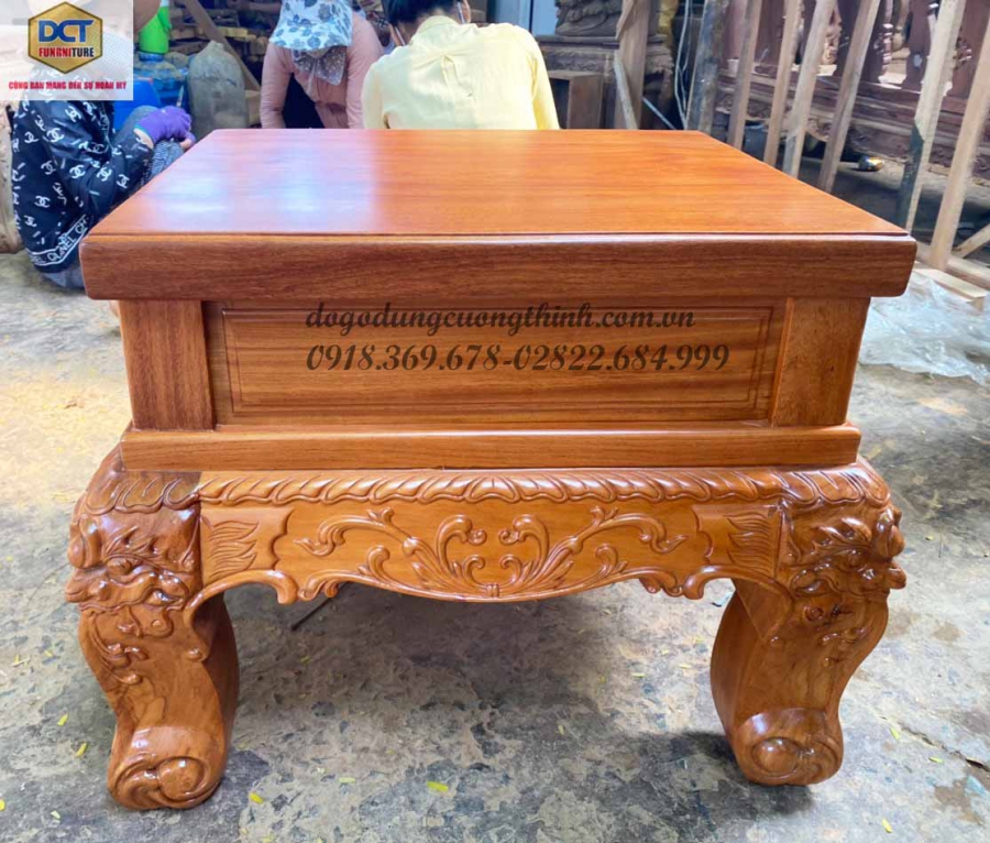 salon phòng khách gỗ gõ đỏ